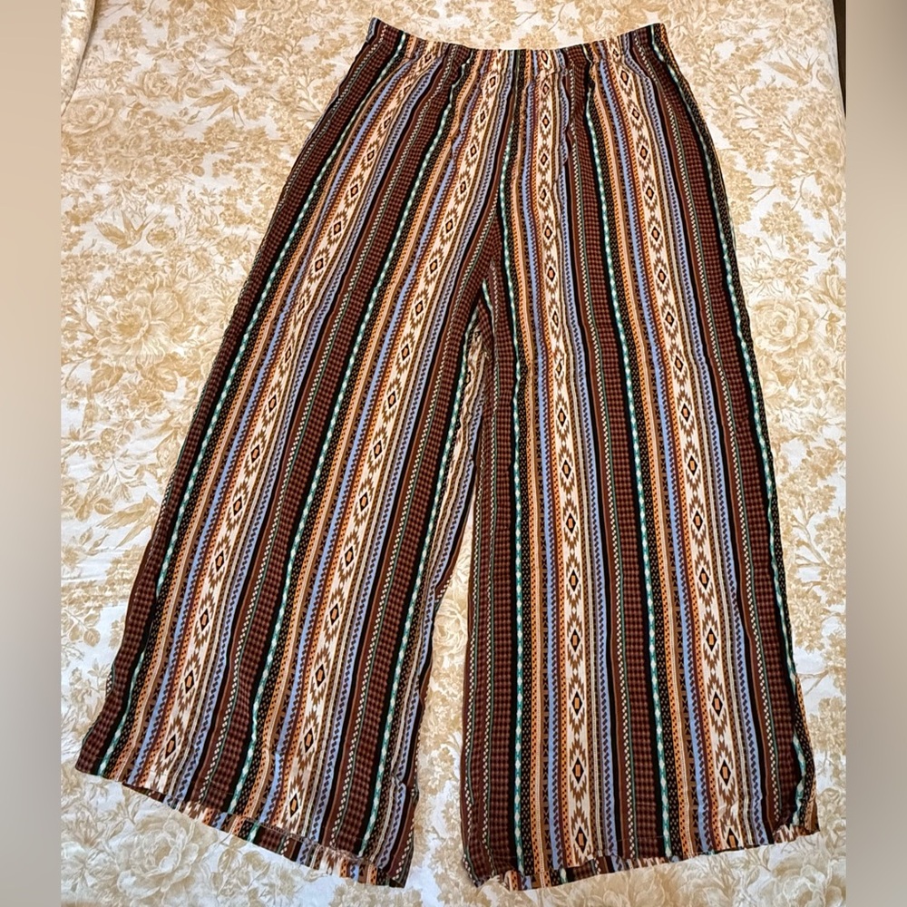 SHEIN Curve Striped Multicolor Bohemian Pants